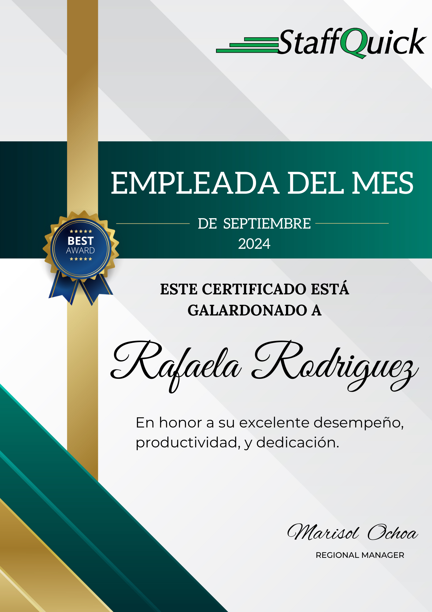 Ottawa StaffQuick Employee of the Month of September