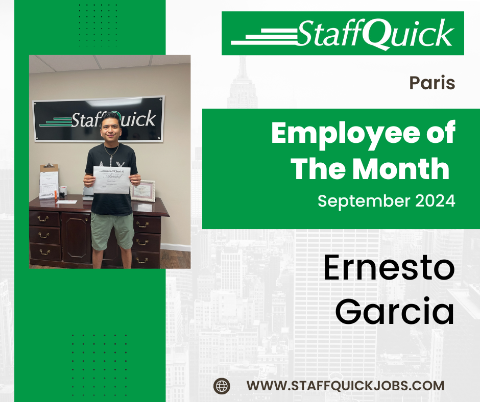 Paris StaffQuick Employee of the Month of September