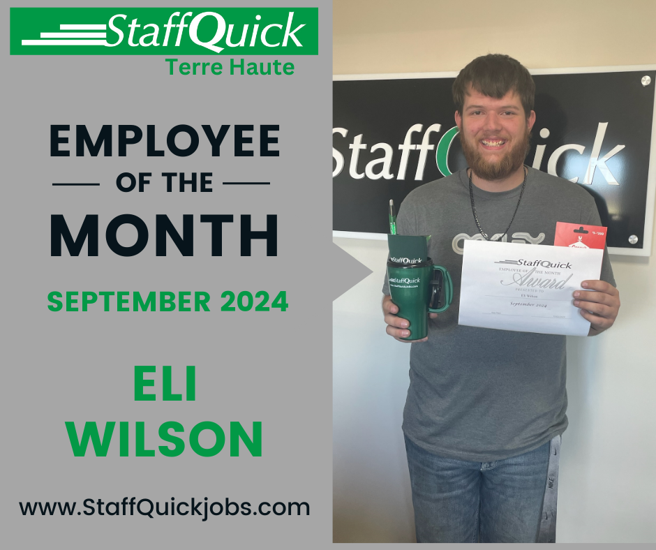 Terre Haute StaffQuick Employee of the Month of September