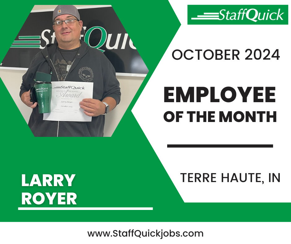 Terre Haute StaffQuick Employee of the Month of October