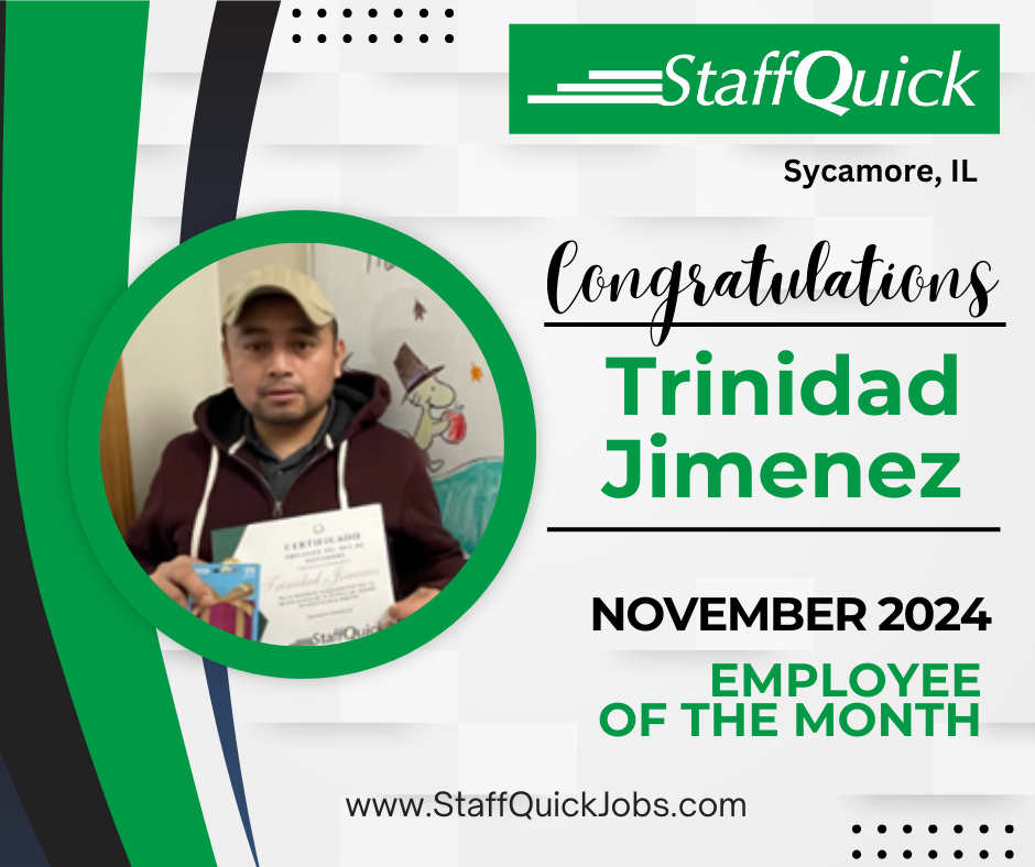 Sycamore StaffQuick Employee of the Month of November