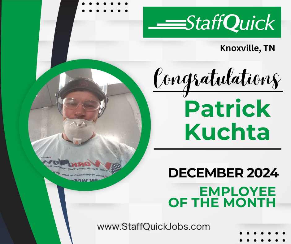 Knoxville StaffQuick Employee of the Month of December