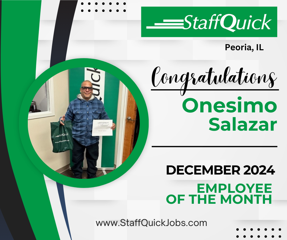 Peoria StaffQuick Employee of the Month of December