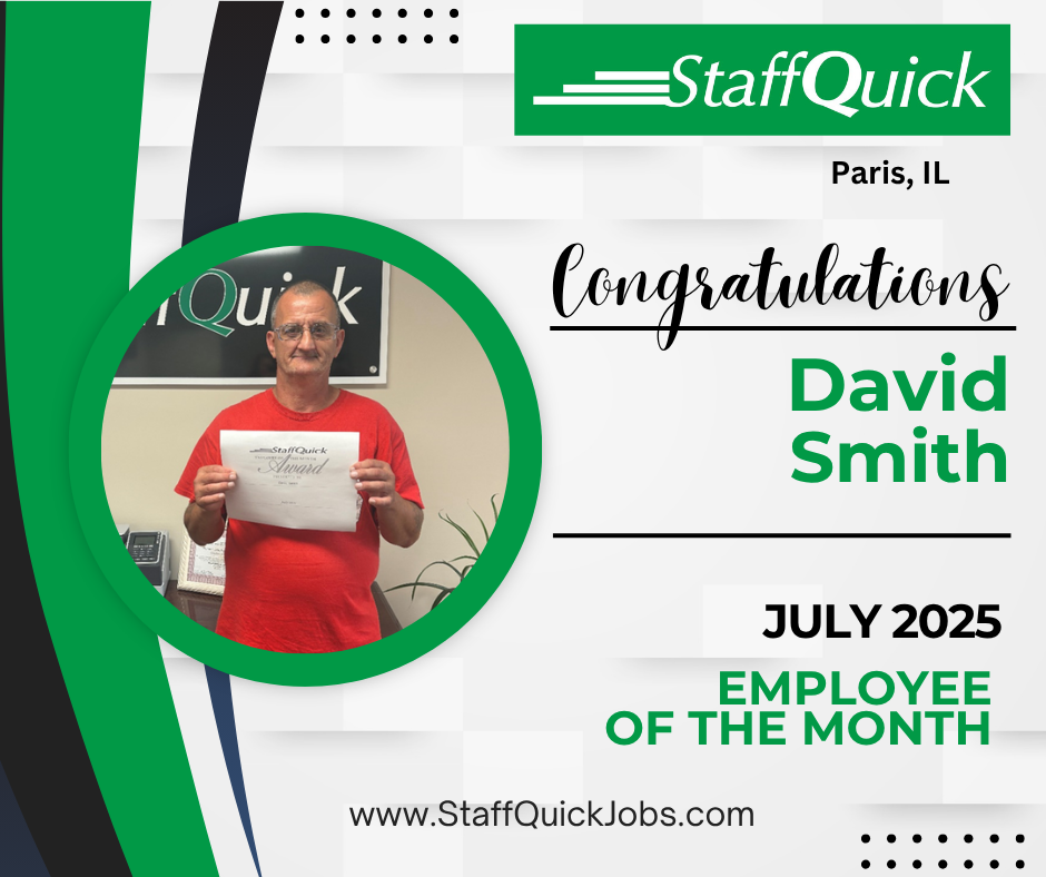 StaffQuick July employee of the month  David Smith