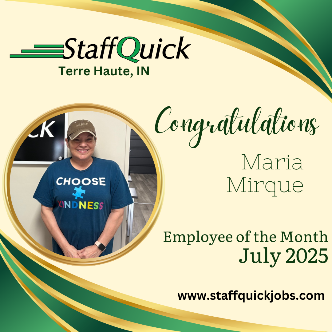 StaffQuick July employee of the month Maria Mirque