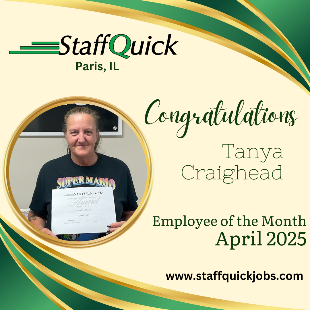 Congratulations tanya craighead employee of the month april 2022