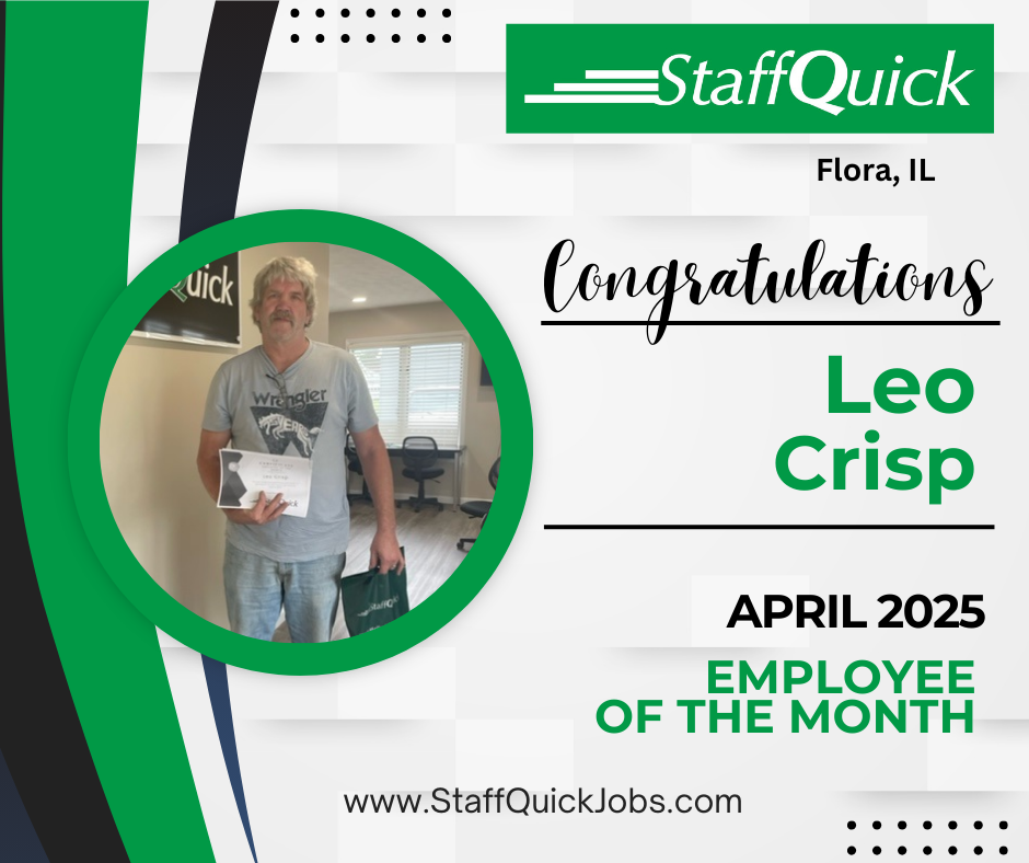 Congratulations leo crisp for being the staff quick employee of the month