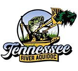 Tennessee River Aquidoc logo with a fish leaping from water beside a black-and-yellow tree