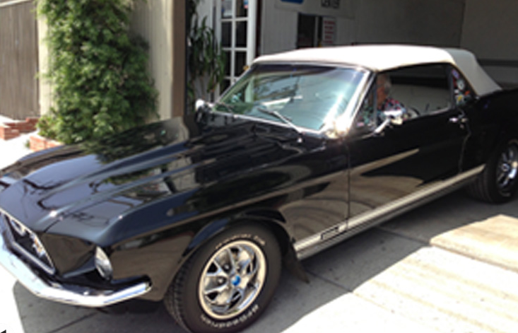 Black classic car