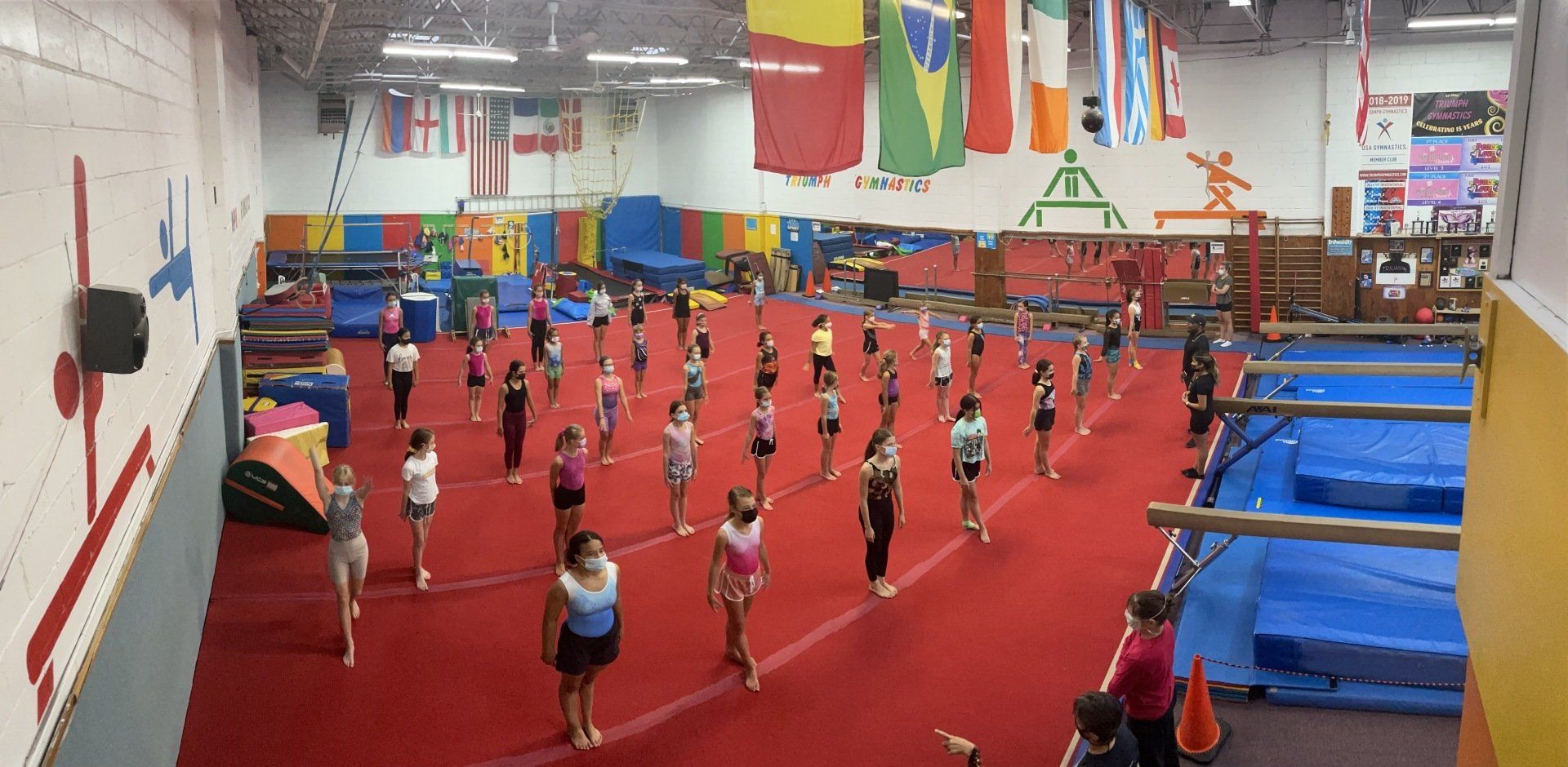school's gymnastics class