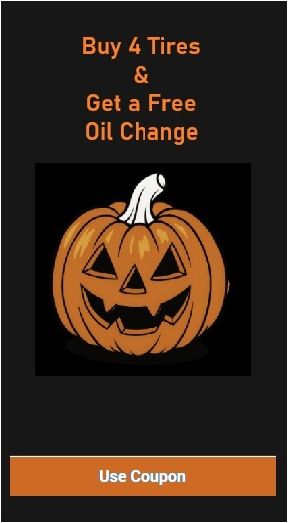 Buy 4 Tires and Get a Free Oil Change coupon.