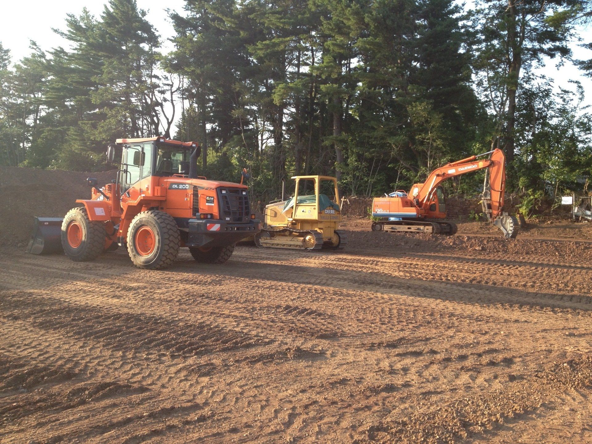 Excavator on site