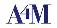 A4M logo in dark blue serif letters on a white background