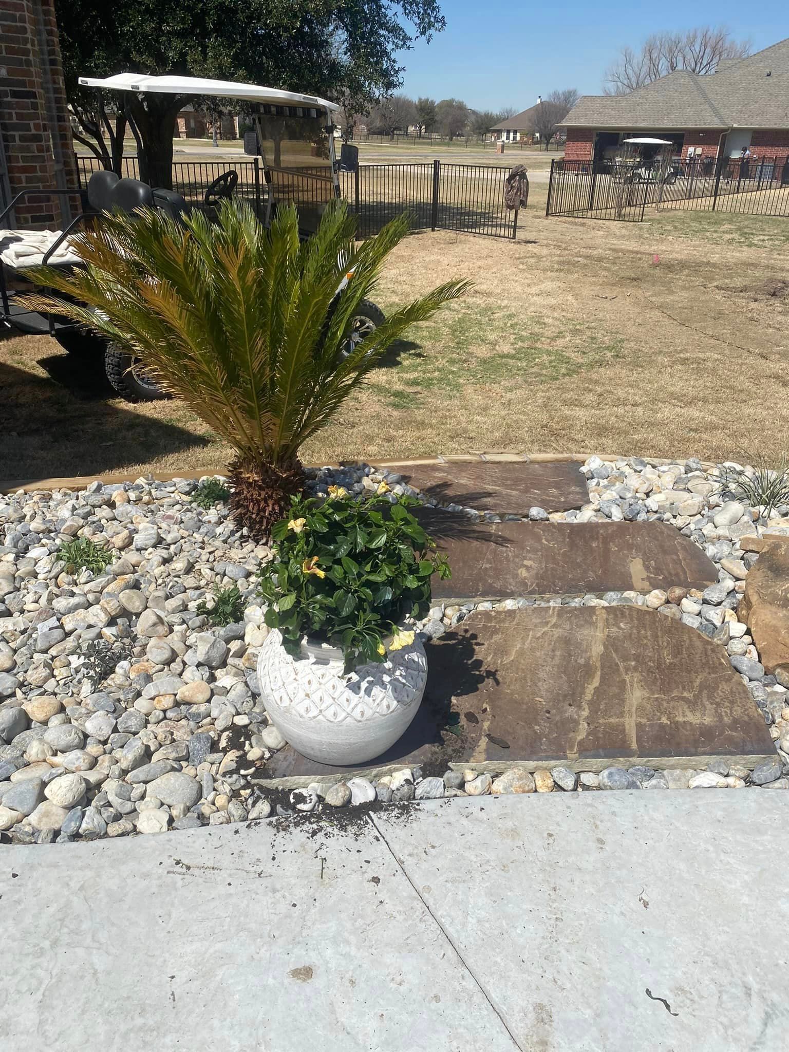 Recent landscaping work