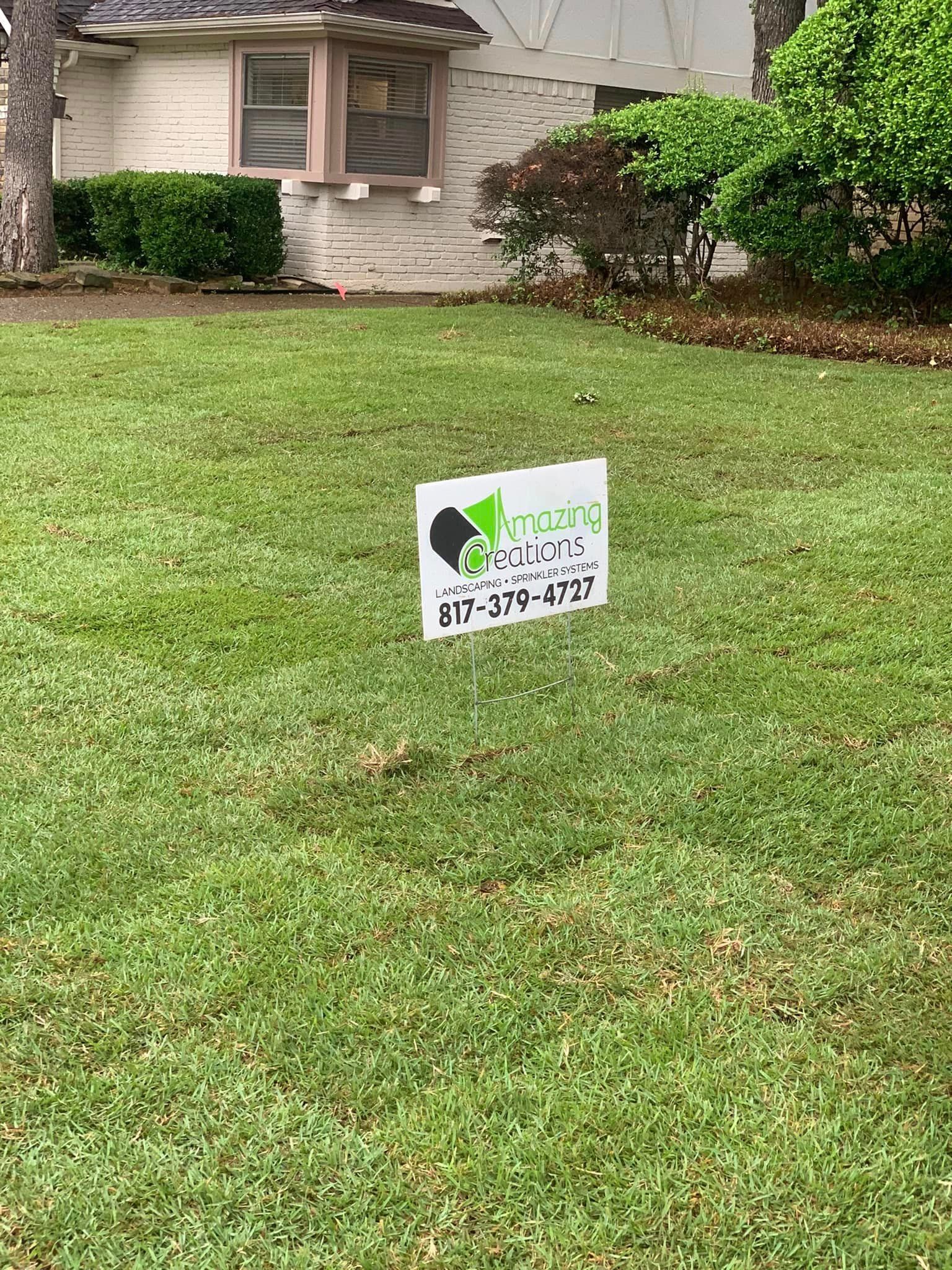 Recent landscaping work