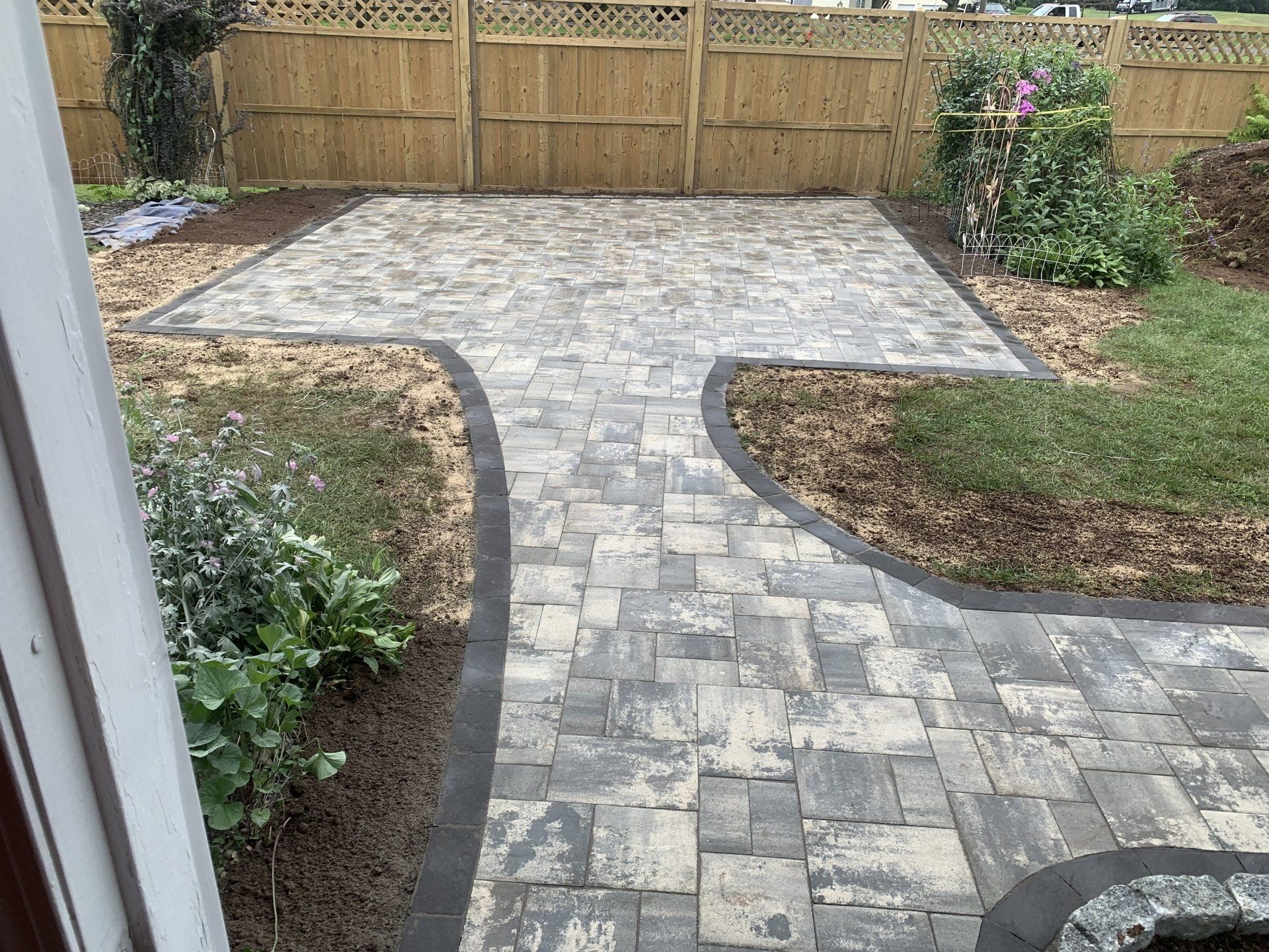 Stylish walkway and patio