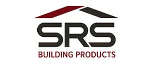 SRS Building Products logo with a roof icon above the letters 