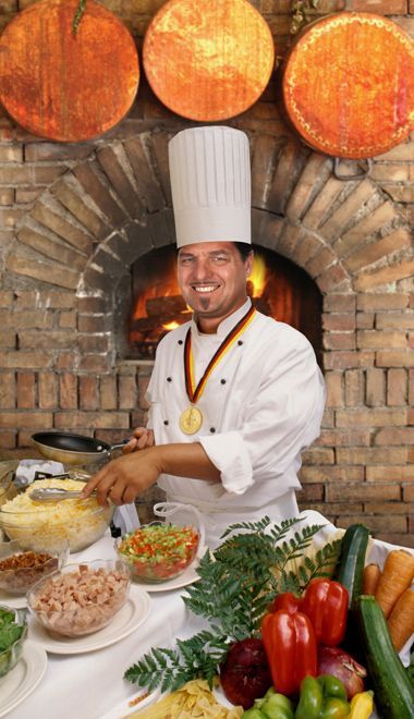 A man preparing food