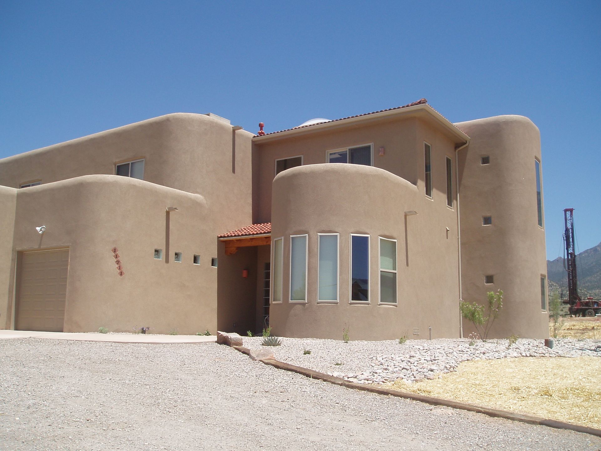 a large house with a lot of windows