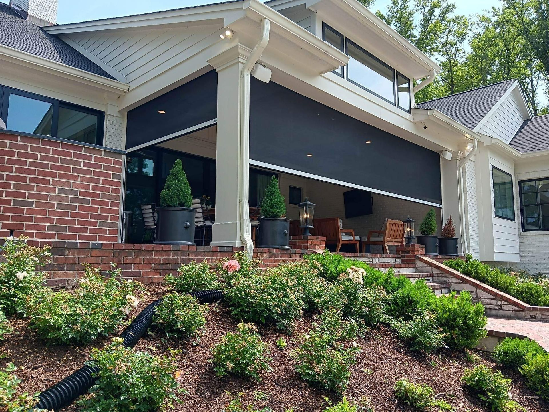 Custom motorized retractable screens