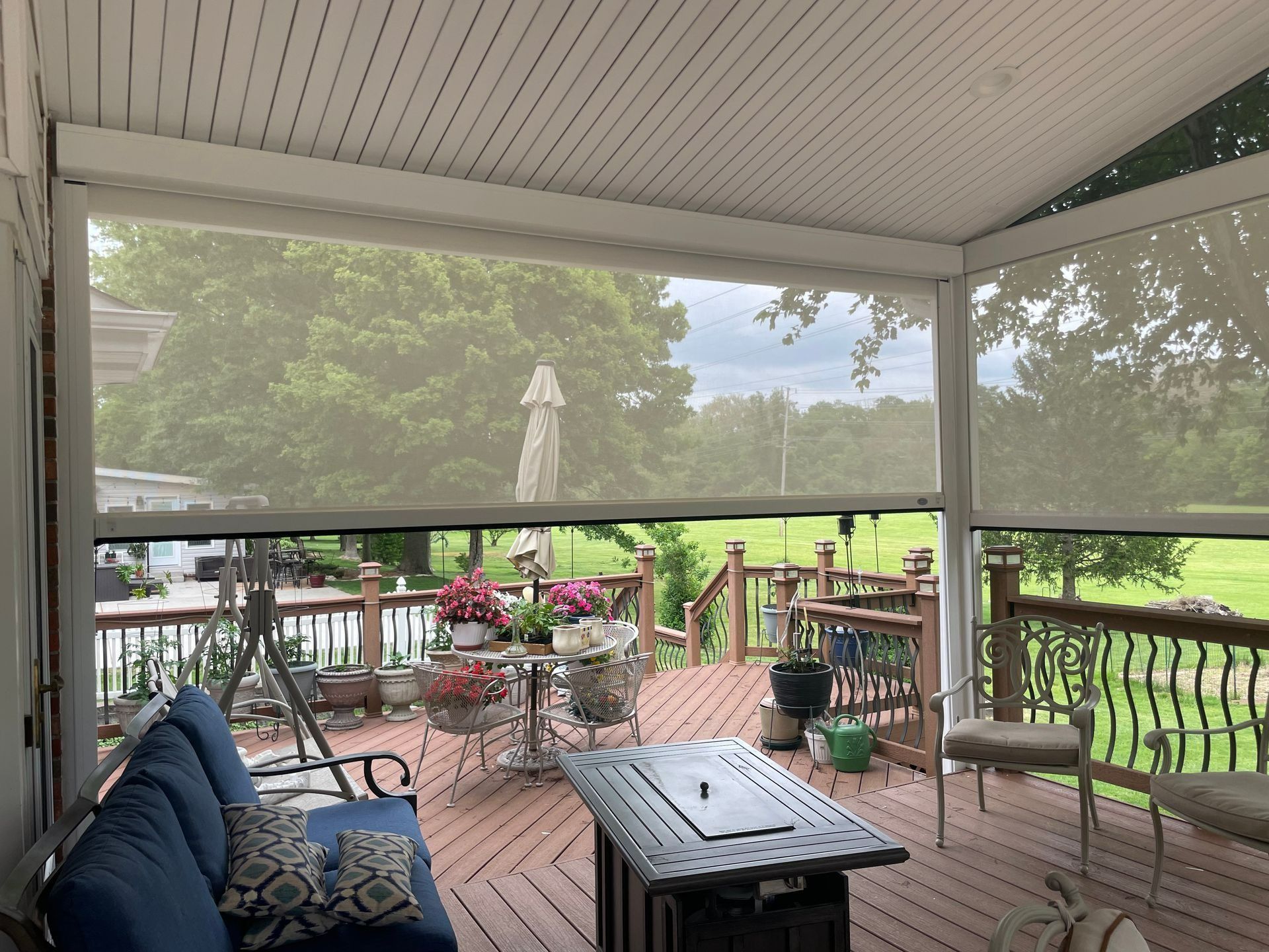 Custom motorized retractable screens