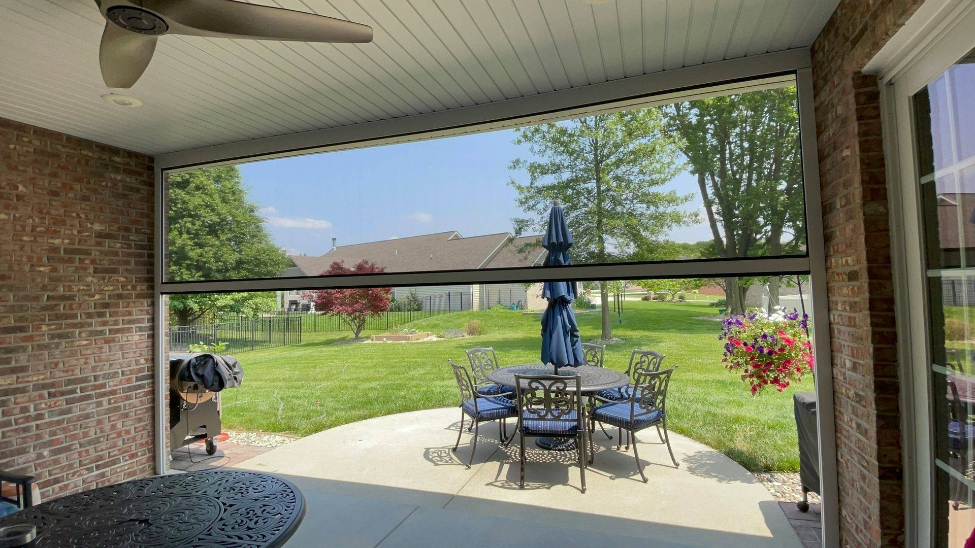 Custom motorized retractable screens