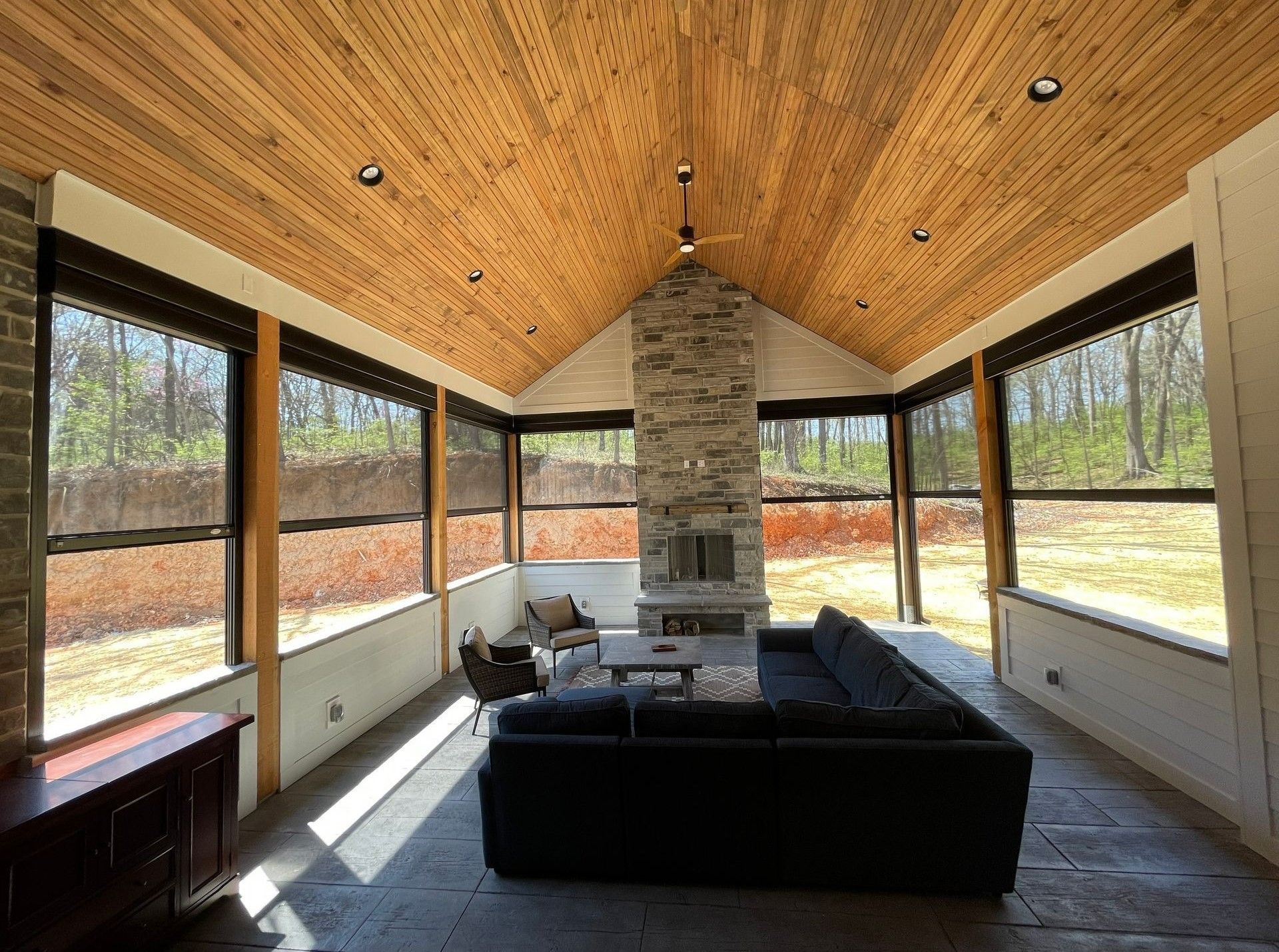 Custom motorized retractable screens