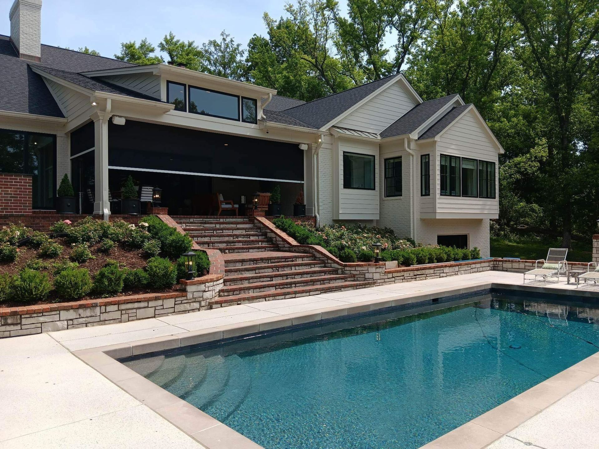 Motorized retractable screens