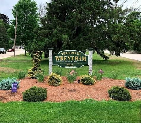 Welcome to Wrentham sign