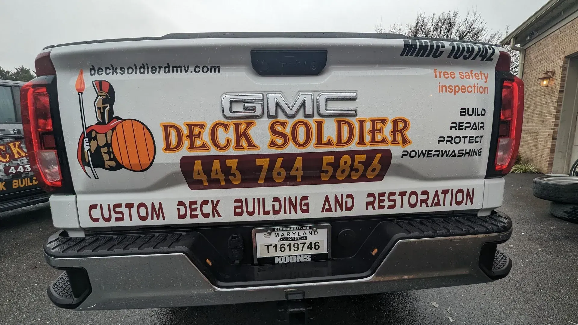 White GMC truck with 