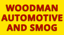 Woodman Automotive and Smog logo