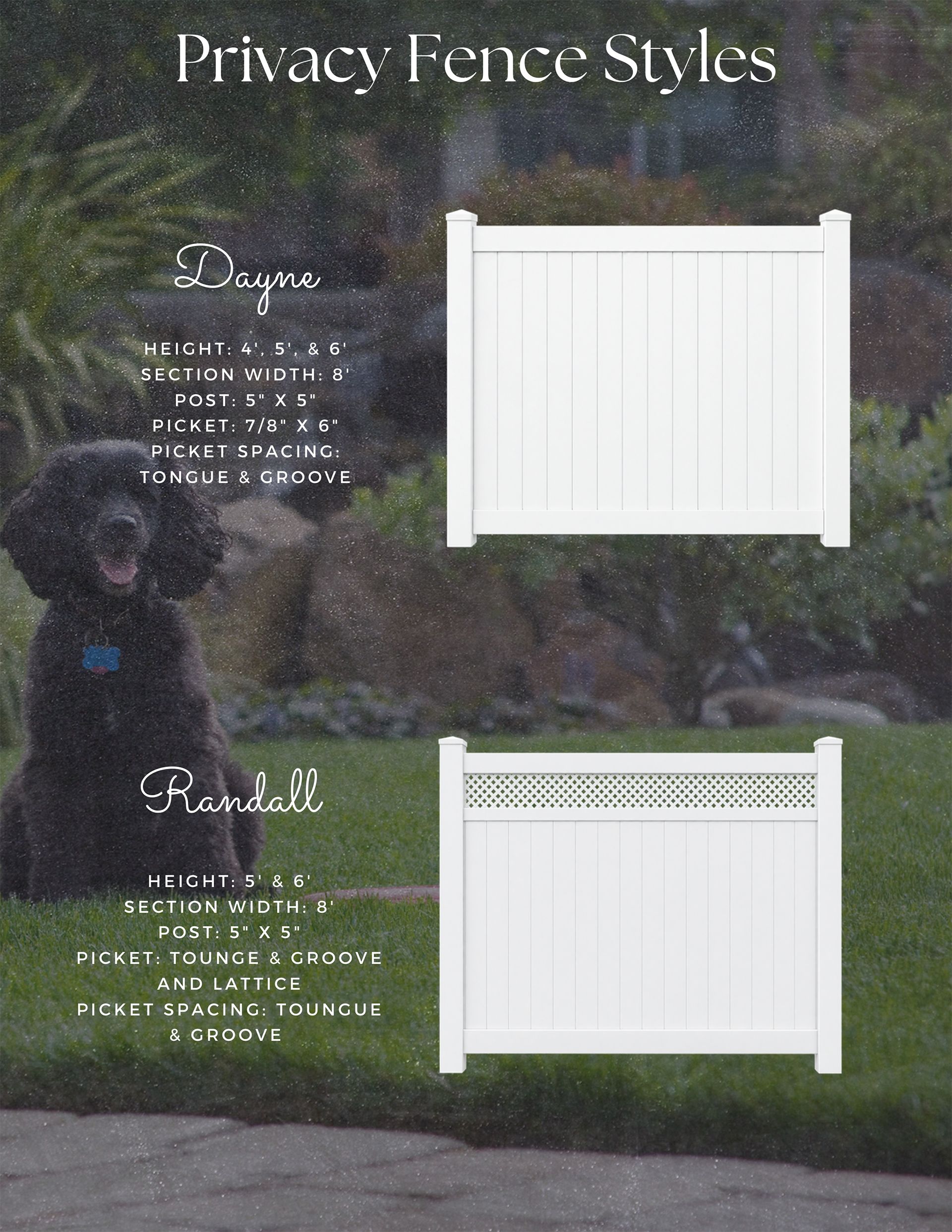Badger Vinyl Products Brochure Privacy Fence Styles