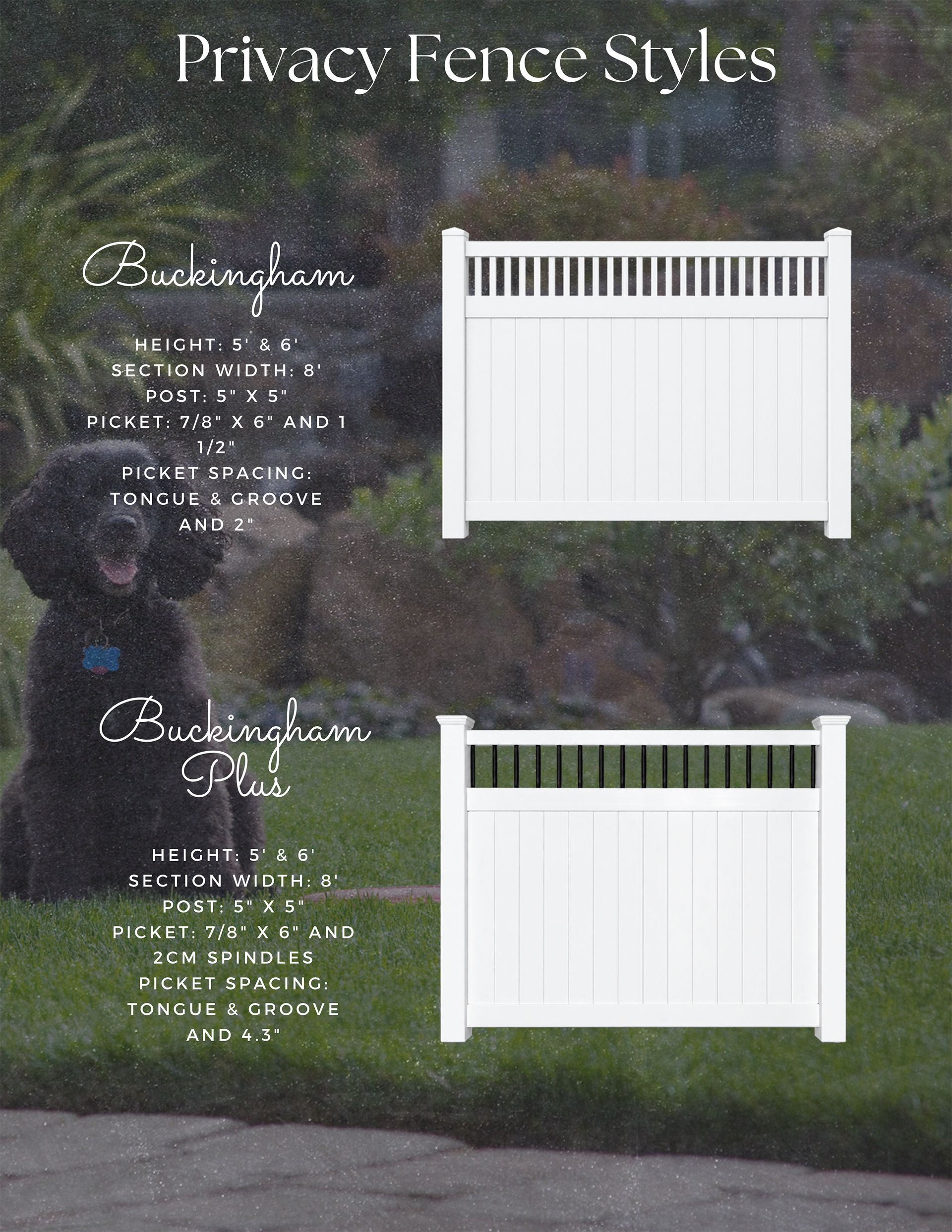 Badger Vinyl Products Brochure Privacy Fence Styles