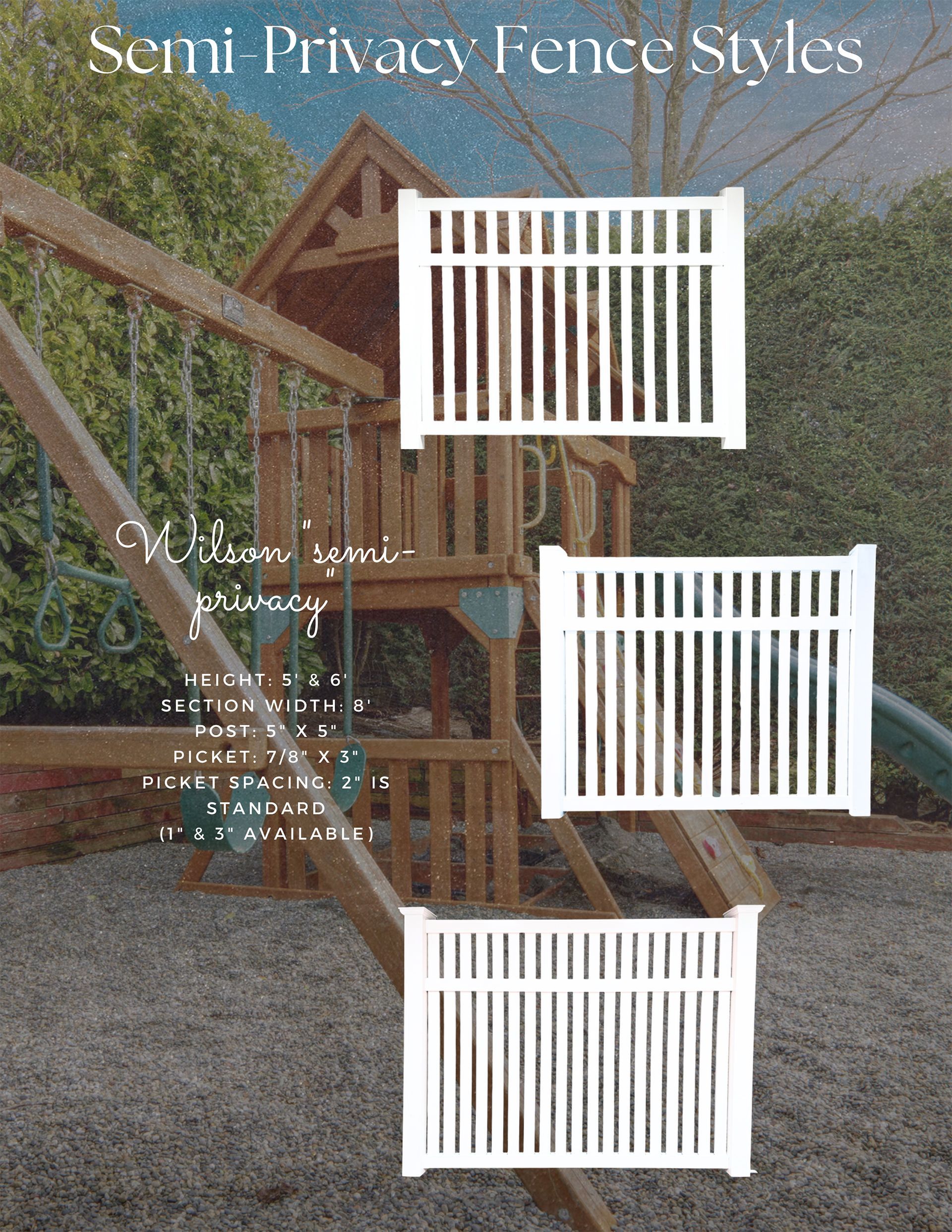 Badger Vinyl Products Brochure Semi-Privacy Fence Styles