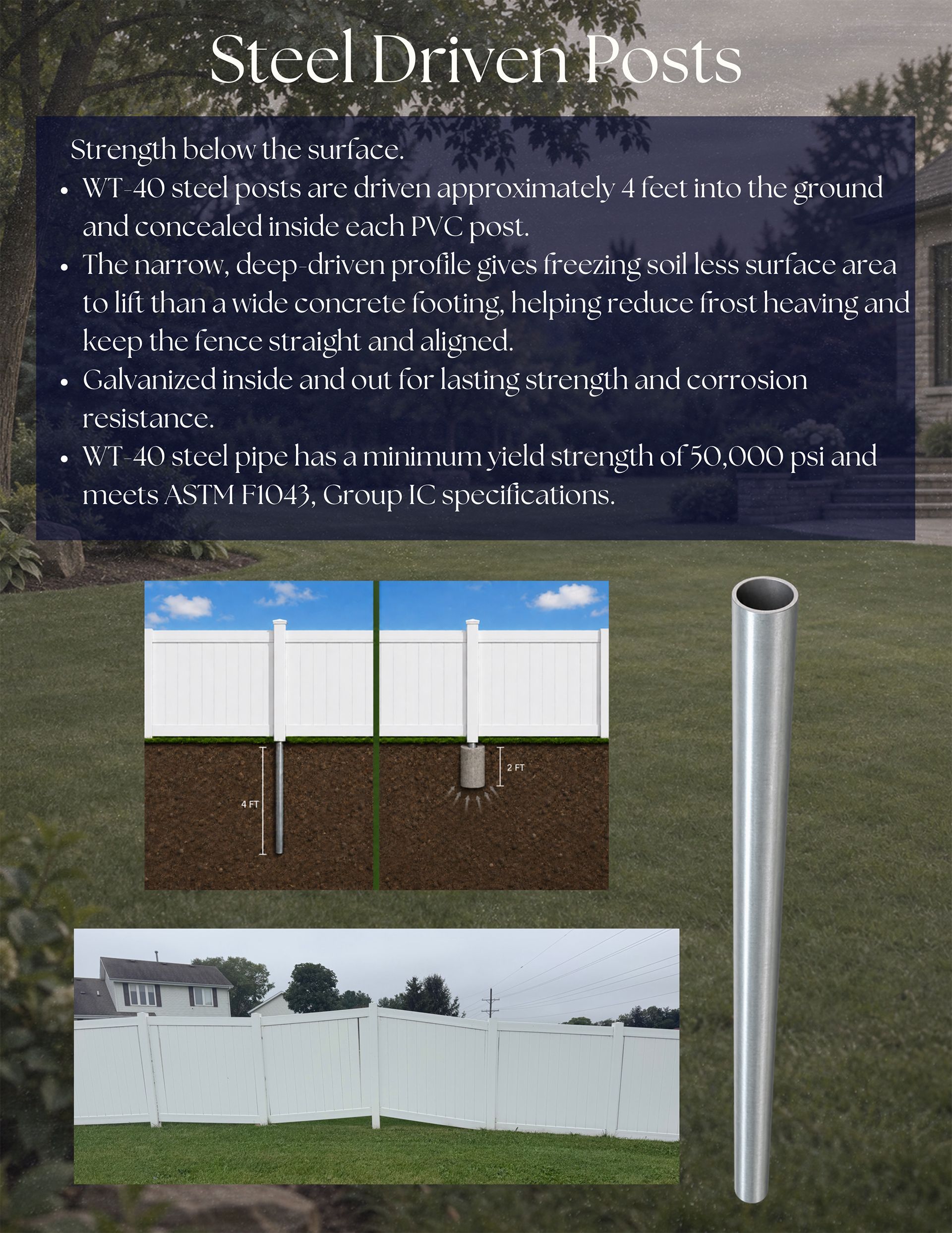 Badger Vinyl Products Brochure Steel Driven Posts