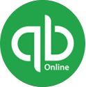 Qb online logo in a green circle on a white background.