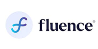 Logo for Fluence: a blue and teal 