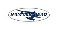 A hammerhead logo with a shark on it.