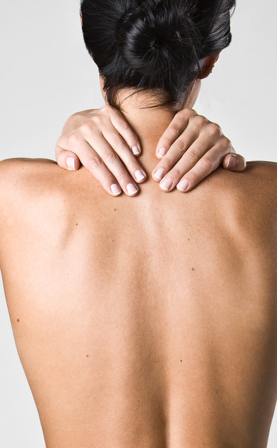 Woman back facial treatment