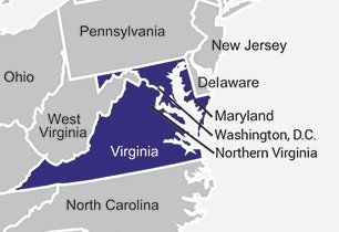 Maryland Auto Glass service area map