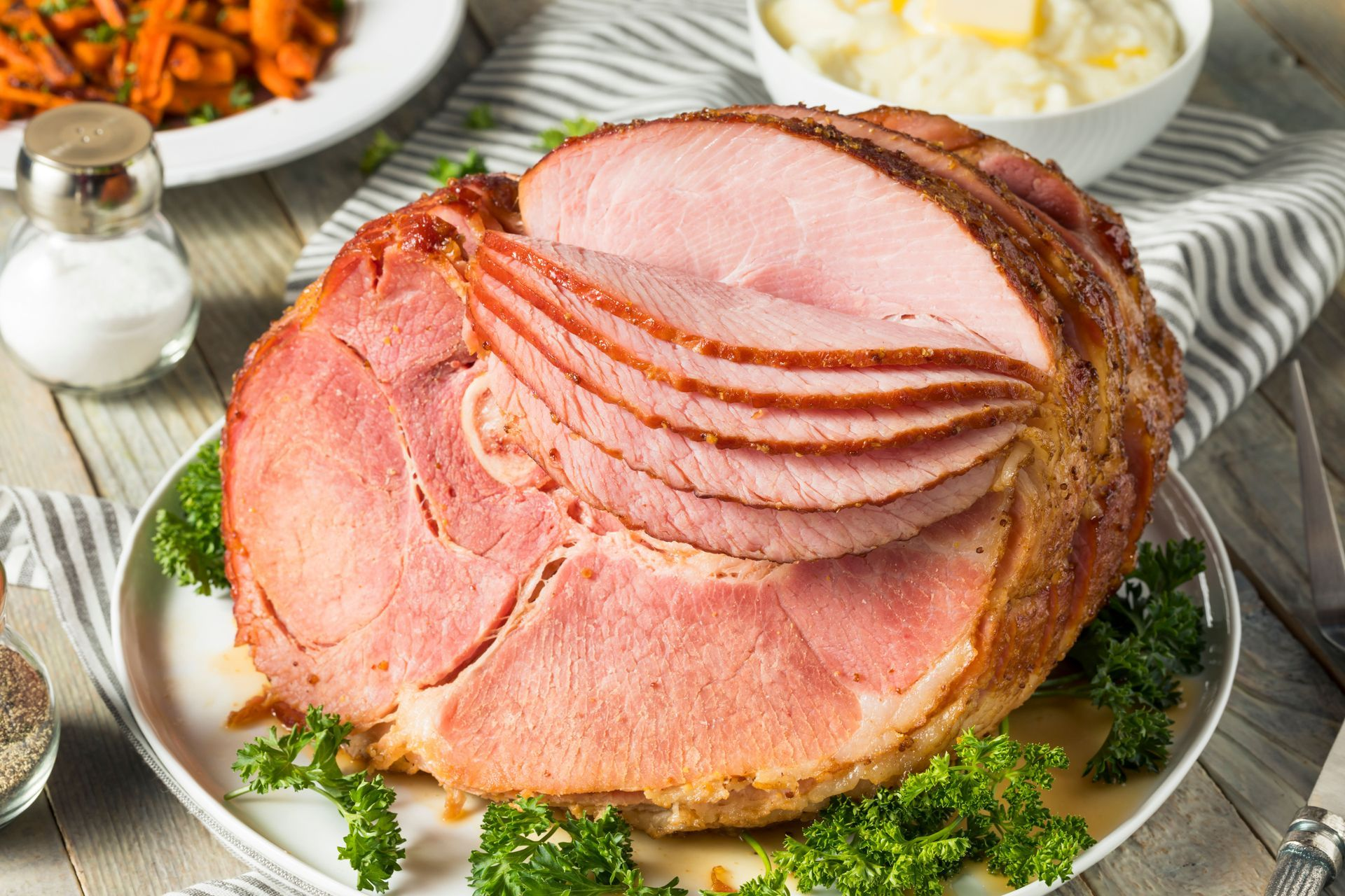 Spiral Sliced, Honey Glazed Bone-In Ham

