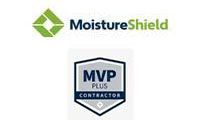 MoistureShield logo: Green and blue diamond with company name.
