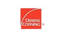 Owens Corning logo: Red square with a white arch and the company name.