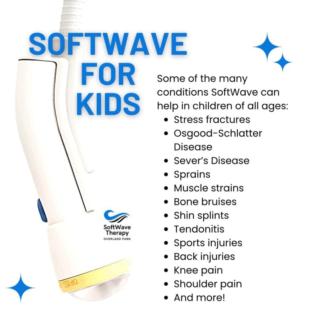 A poster explaining the benefits of softwave for kids