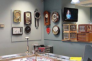 Interior of jewelry shop