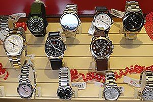 Watches on display