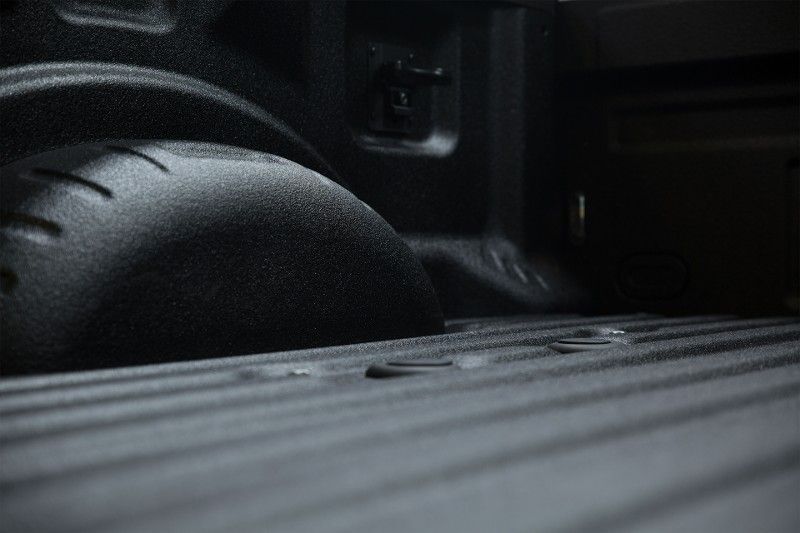 A close up of the back of a truck bed.