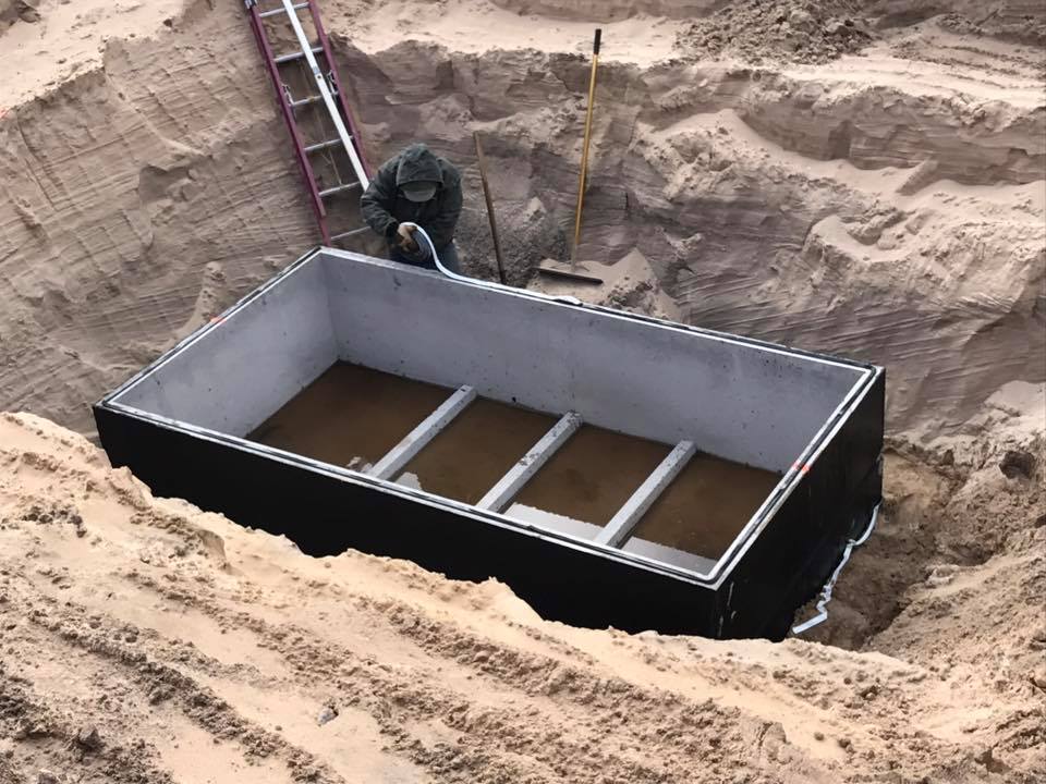 Sediment tank installation