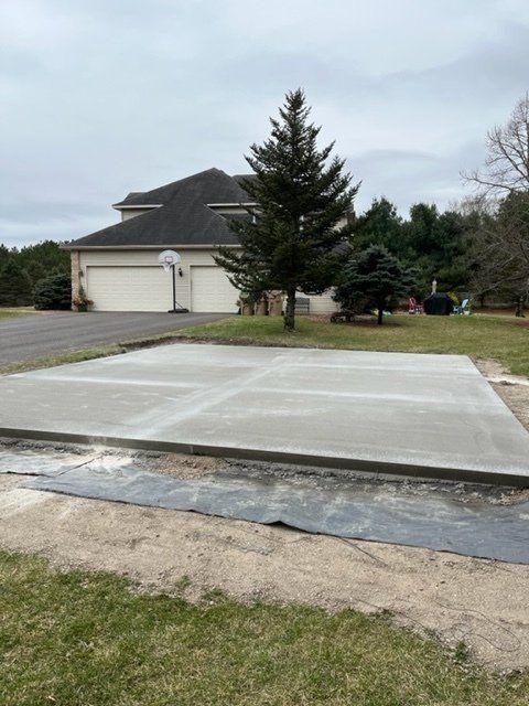 Concrete flooring area