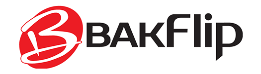 The bakflip logo is red and black on a white background.